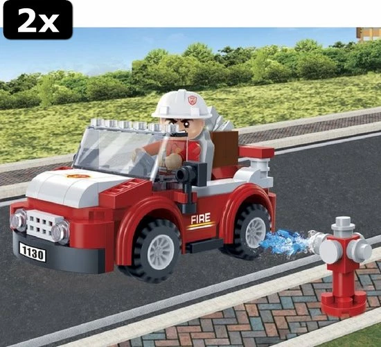 2x BanBao Brandweer Brandweerman- En Auto - 7117 5 2x BanBao Brandweer Brandweerman- En Auto - 7117 - Afbeelding 5