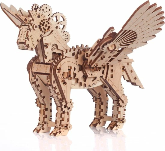 Mr. PlayWood Bouwpakket Eenhoorn Klein Mechanisch- Hout 11 Mr. PlayWood Bouwpakket Eenhoorn Klein Mechanisch- Hout - Afbeelding 11