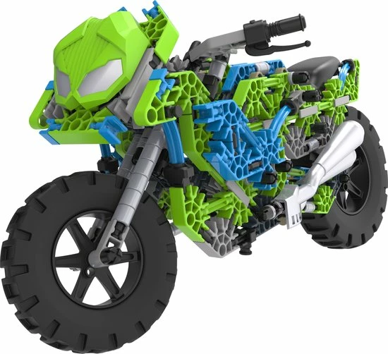 K'nex Bouwset Mega Motor Junior Groen/blauw 456-delig 3 K'nex Bouwset Mega Motor Junior Groen/blauw 456-delig - Afbeelding 3