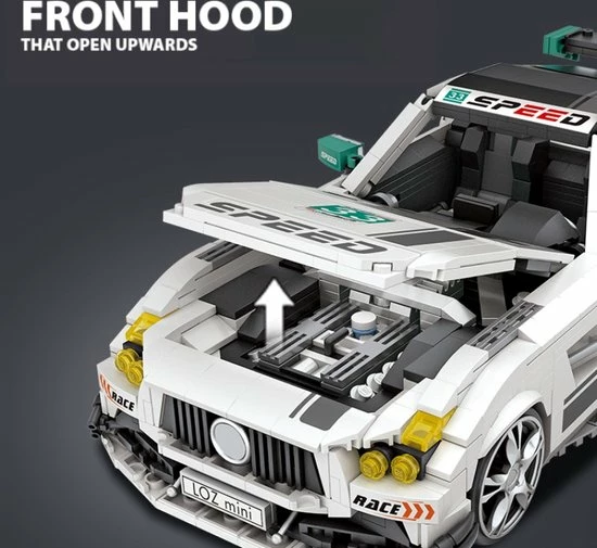 LOZ, Mini-blocks LOZ Voertuigen No: 1128 Super Race Auto 2 LOZ, Mini-blocks LOZ Voertuigen No: 1128 Super Race Auto - Afbeelding 2