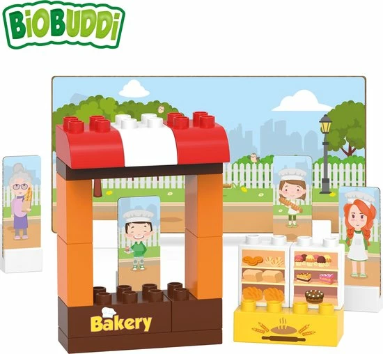 BiOBUDDi Plantaardige Blokkenset Bakkerij - 30 Delig 2 BiOBUDDi Plantaardige Blokkenset Bakkerij - 30 Delig - Afbeelding 2