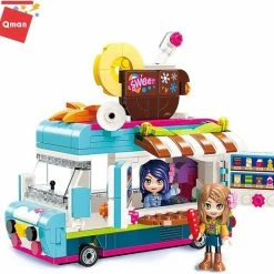 Qman 2024 Cherry - Hot Drinks Van - 332 Onderdelen - Friends Compatibel - Bouwdoos