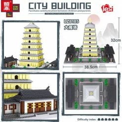 Lezi Da-Yan Toren - Xi'an China - Architectuur / Gebouwen - Nanoblocks / Miniblocks - Bouwset / 3D Puzzel - 4925 Bouwsteentjes 7 Lezi Da-Yan Toren - Xi'an China - Architectuur / Gebouwen - Nanoblocks / Miniblocks - Bouwset / 3D Puzzel - 4925 Bouwsteentjes -bouwsets Winkel 550x525 3