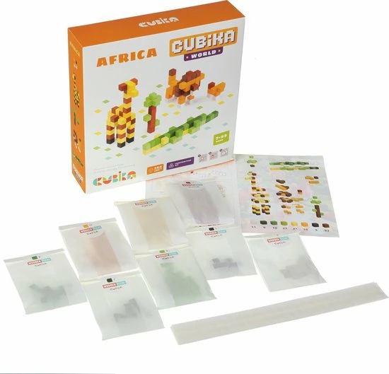 Cubika Houten Blokjes Bouwset - Afrika 2 Cubika Houten Blokjes Bouwset - Afrika - Afbeelding 2