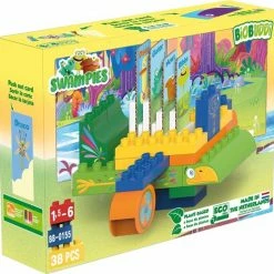 BiOBUDDi Swampies Blokkenset Vliegtuig - 38-delig