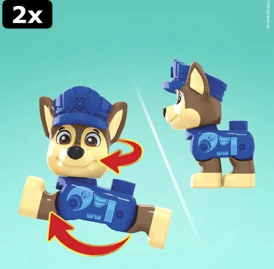 Fisher-Price 2x Mega Bloks Paw Patrol Chase's City Politieautoset - 30 Bouwstenen 9 Fisher-Price 2x Mega Bloks Paw Patrol Chase's City Politieautoset - 30 Bouwstenen - Afbeelding 9