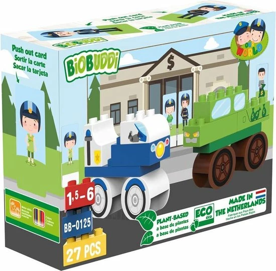 BiOBUDDi Plantaardige Blokkenset Bankgebouw - 27 Delig 4 BiOBUDDi Plantaardige Blokkenset Bankgebouw - 27 Delig - Afbeelding 4