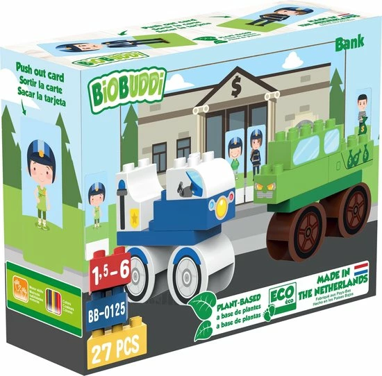 BiOBUDDi Plantaardige Blokkenset Bankgebouw - 27 Delig 1 BiOBUDDi Plantaardige Blokkenset Bankgebouw - 27 Delig