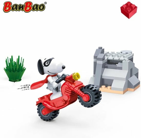 BanBao Snoopy Motorstunt-7533 2 BanBao Snoopy Motorstunt-7533 - Afbeelding 2