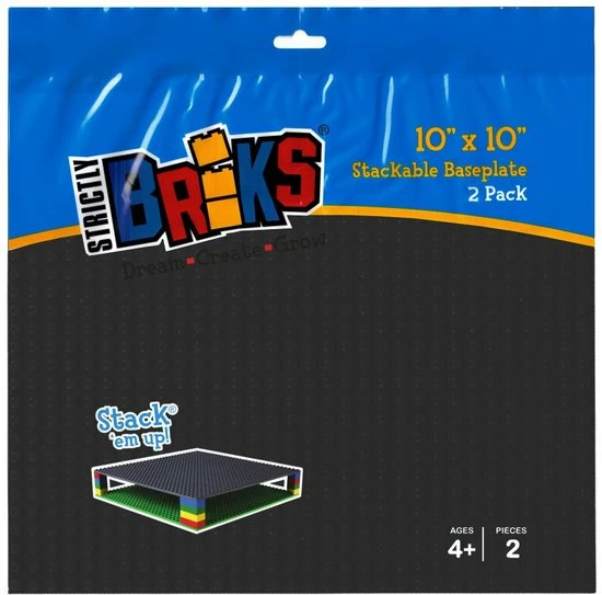 Strictly BRIKS LBP322BK Bouwplaat 32x32 Zwart Duopak 2 Strictly BRIKS LBP322BK Bouwplaat 32x32 Zwart Duopak - Afbeelding 2