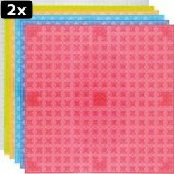 2x Strictly Briks LBPM326T6 Bouwplaat BRIKS 32x32 Stapelbaar Zes Transparante Kleuren