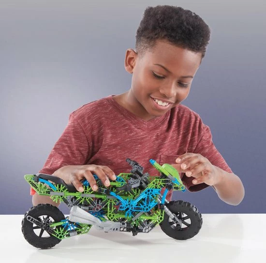 K'nex Bouwset Mega Motor Junior Groen/blauw 456-delig 5 K'nex Bouwset Mega Motor Junior Groen/blauw 456-delig - Afbeelding 5