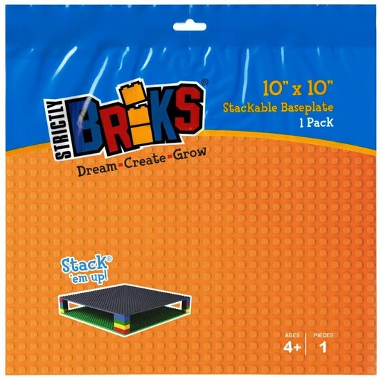 Strictly BRIKS LBP32OR Bouwplaat 32x32 Oranje 2 Strictly BRIKS LBP32OR Bouwplaat 32x32 Oranje - Afbeelding 2