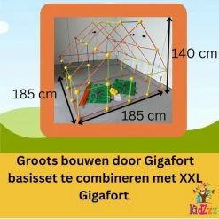 KidZzz® XXL Gigafort Hut Bouwen Speelgoed - Uitbreidingsset - Constructiespeelgoed - Extra Lange Stokken - Bouwset - Speeltent -45 Stuks 9 KidZzz® XXL Gigafort Hut Bouwen Speelgoed - Uitbreidingsset - Constructiespeelgoed - Extra Lange Stokken - Bouwset - Speeltent -45 Stuks -bouwsets Winkel 550x550 12