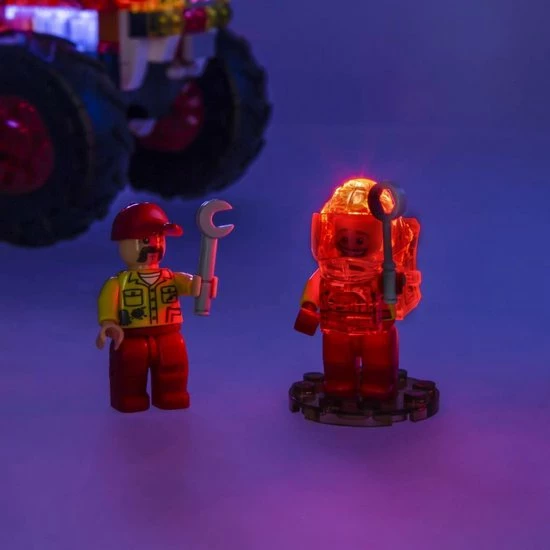 Laserpegs Laser Pegs Monster Truck Fire's Fury Rood - Constructiespeelgoed 5 Laserpegs Laser Pegs Monster Truck Fire's Fury Rood - Constructiespeelgoed - Afbeelding 5