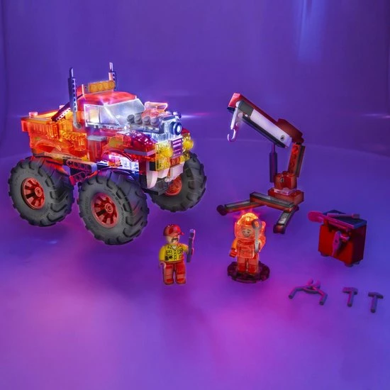 Laserpegs Laser Pegs Monster Truck Fire's Fury Rood - Constructiespeelgoed 7 Laserpegs Laser Pegs Monster Truck Fire's Fury Rood - Constructiespeelgoed - Afbeelding 7