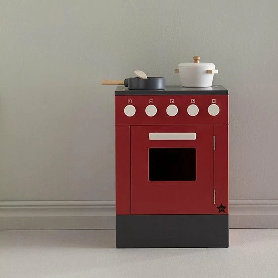 Kids Concept Houten Oven - Rood 5 Kids Concept Houten Oven - Rood - Afbeelding 5