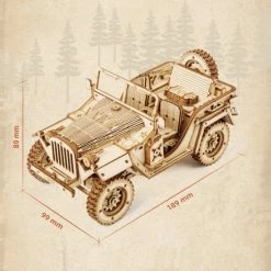 Merkloos ROBOTIME 3D Wooden Puzzle MC-701 Army Field Car 15 Merkloos ROBOTIME 3D Wooden Puzzle MC-701 Army Field Car -bouwsets Winkel 550x550 56