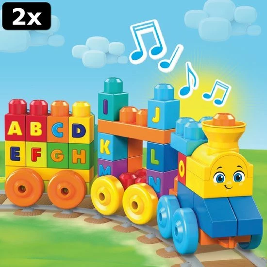 2x Mega Bloks First Builders ABC Leren Speelgoedtrein - 50 Bouwstenen 4 2x Mega Bloks First Builders ABC Leren Speelgoedtrein - 50 Bouwstenen - Afbeelding 4