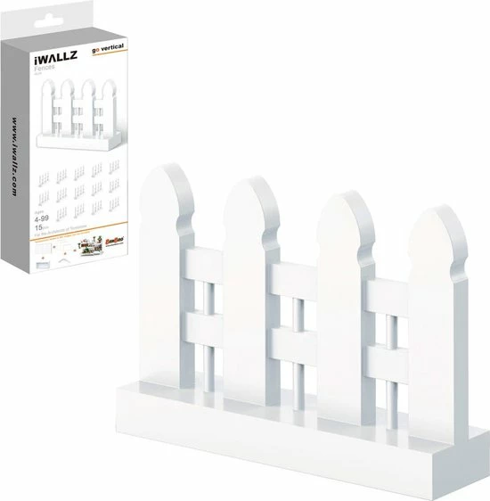 Iwallz Bouwpakket Hek Wit 15-delig 3 Iwallz Bouwpakket Hek Wit 15-delig - Afbeelding 3