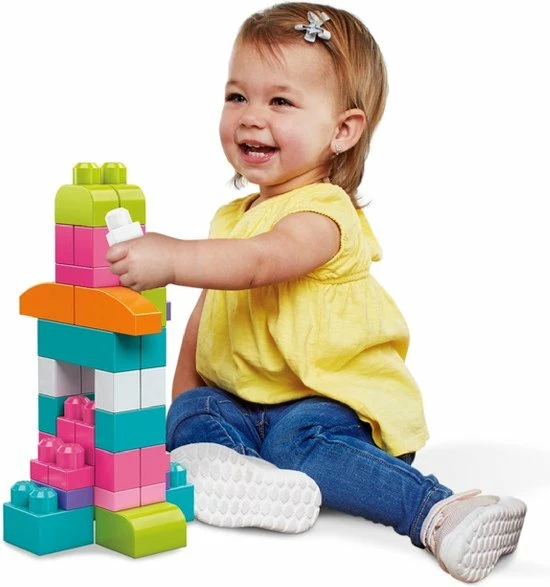 Mega Bloks First Builders 60 Maxi Blokken Met Tas Roze - Constructiespeelgoed 11 Mega Bloks First Builders 60 Maxi Blokken Met Tas Roze - Constructiespeelgoed - Afbeelding 11