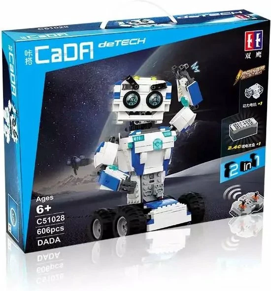 Cada DADA Robot (2 In 1) (RC) - Cada C51028W - Compatible Met De Bekende Merken - Bouwdoos, Constructieset - Motoren, Accu, Afstandsbediening - DIY - 606 Onderdelen 3 Cada DADA Robot (2 In 1) (RC) - Cada C51028W - Compatible Met De Bekende Merken - Bouwdoos, Constructieset - Motoren, Accu, Afstandsbediening - DIY - 606 Onderdelen - Afbeelding 3