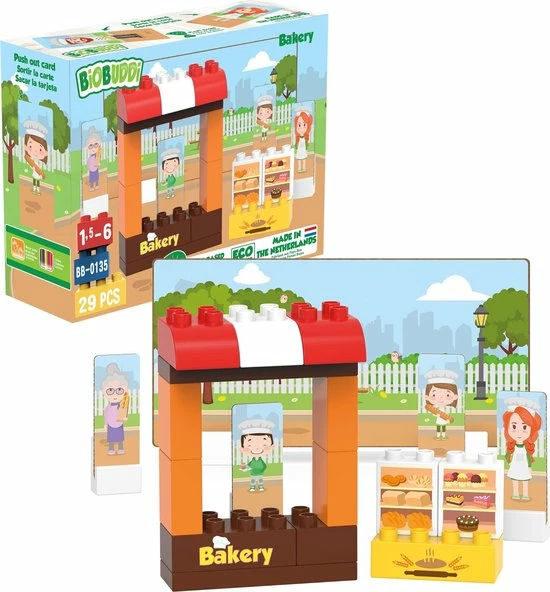 BiOBUDDi Plantaardige Blokkenset Bakkerij - 30 Delig 3 BiOBUDDi Plantaardige Blokkenset Bakkerij - 30 Delig - Afbeelding 3