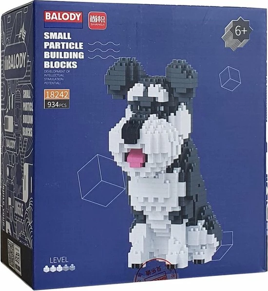 Balody Schnauzer - Nanoblocks - Bouwset / 3D Puzzel - 934 Bouwsteentjes 4 Balody Schnauzer - Nanoblocks - Bouwset / 3D Puzzel - 934 Bouwsteentjes - Afbeelding 4