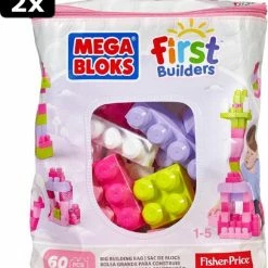 2x Mega Bloks First Builders 60 Maxi Blokken Met Tas Roze - Constructiespeelgoed -bouwsets Winkel 550x617 2
