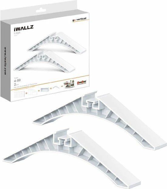 Iwallz Bouwpakket Steunpotenset Wit 2-delig 3 Iwallz Bouwpakket Steunpotenset Wit 2-delig - Afbeelding 3
