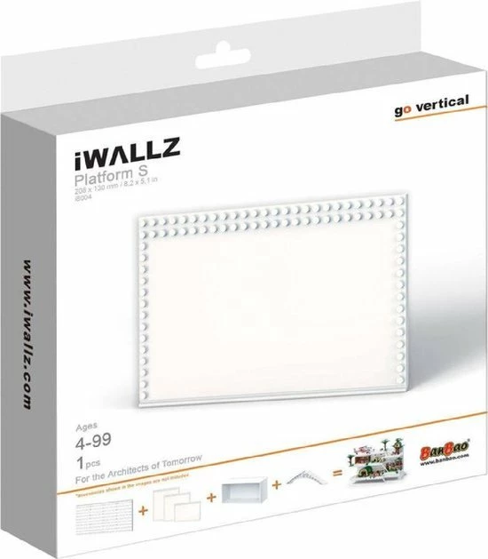 Iwallz Bouwpakket Platform Small Wit 2 Iwallz Bouwpakket Platform Small Wit - Afbeelding 2