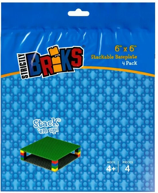 Strictly BRIKS LBP204TTB Bouwplaat 20x20 Transparant Blauw Vierpak 2 Strictly BRIKS LBP204TTB Bouwplaat 20x20 Transparant Blauw Vierpak - Afbeelding 2