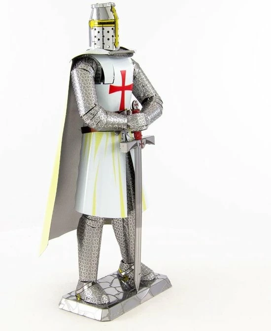 Metal Earth Iconx Templar Knight Modelbouwset Zilver/wit 5 Metal Earth Iconx Templar Knight Modelbouwset Zilver/wit - Afbeelding 5