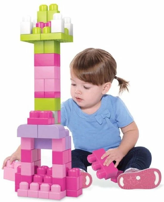 Mega Bloks First Builders 60 Maxi Blokken Met Tas Roze - Constructiespeelgoed 2 Mega Bloks First Builders 60 Maxi Blokken Met Tas Roze - Constructiespeelgoed - Afbeelding 2