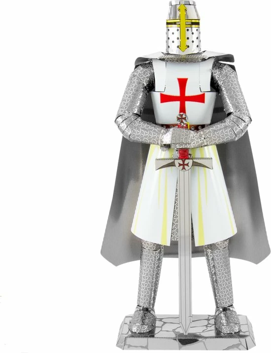 Metal Earth Iconx Templar Knight Modelbouwset Zilver/wit 7 Metal Earth Iconx Templar Knight Modelbouwset Zilver/wit - Afbeelding 7