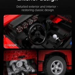 Cada Classic Sports Car (gemotoriseerd) - Design By M.Schlegel - Cada C61045W - Compatible Met De Bekende Merken - Bouwset, Constructieset - Motoren, Accu, Afstandsbediening - 1429 Onderdelen -bouwsets Winkel 550x728