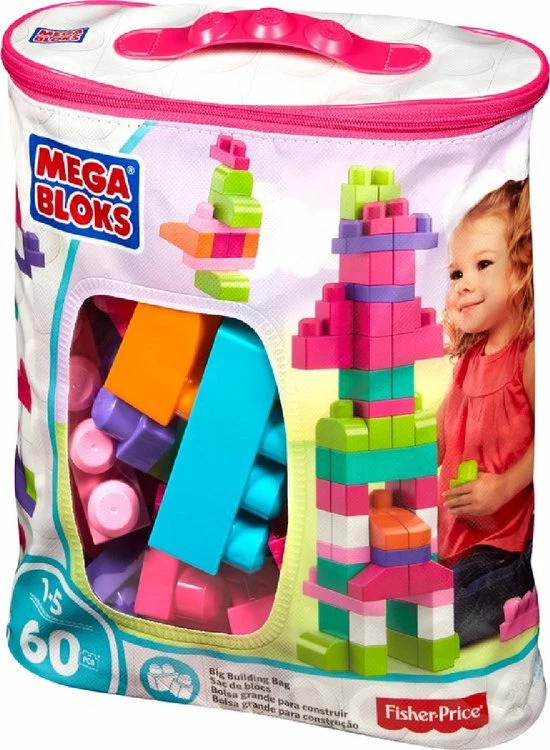 Mega Bloks First Builders 60 Maxi Blokken Met Tas Roze - Constructiespeelgoed 10 Mega Bloks First Builders 60 Maxi Blokken Met Tas Roze - Constructiespeelgoed - Afbeelding 10