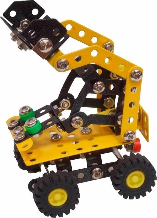 Metal Techno Bouwpakket Loader Max 13 Cm Staal Geel/zwart 183-delig 1 Metal Techno Bouwpakket Loader Max 13 Cm Staal Geel/zwart 183-delig
