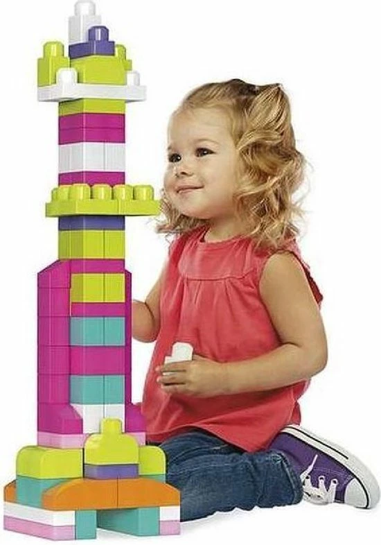 Mega Bloks First Builders 60 Maxi Blokken Met Tas Roze - Constructiespeelgoed 5 Mega Bloks First Builders 60 Maxi Blokken Met Tas Roze - Constructiespeelgoed - Afbeelding 5